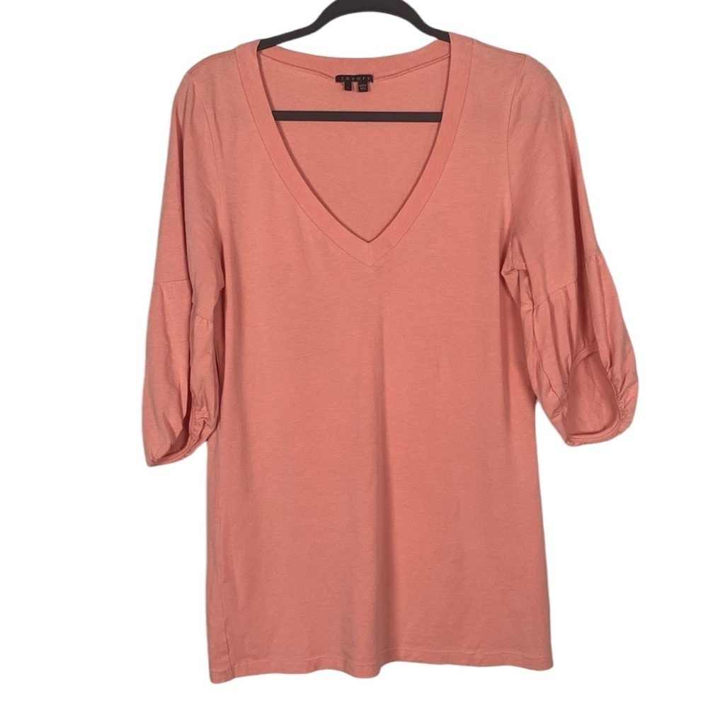 Theory coral 3/4 sleeve top